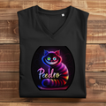 Damen Premium Bio V-Neck T-Shirt Katze Peedro