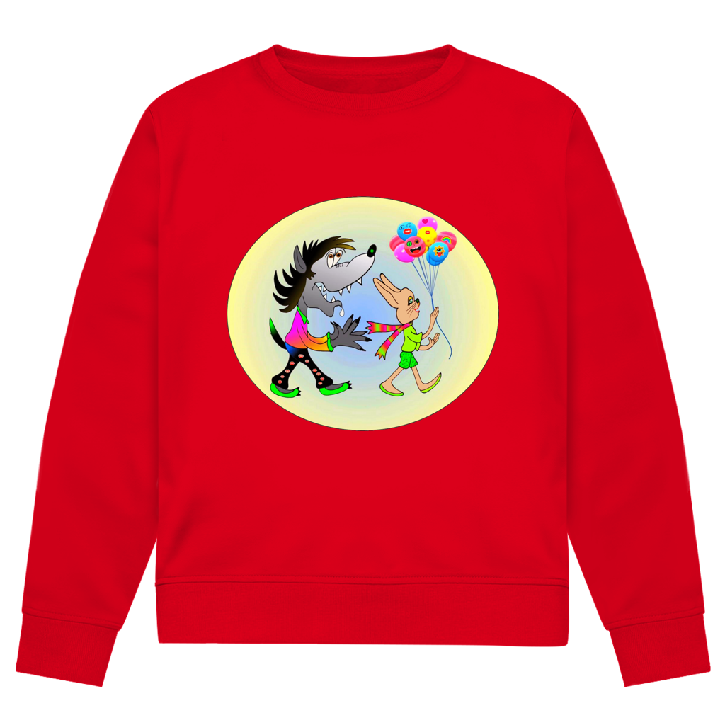 Herren Premium Bio Sweatshirt Hase und Wolf