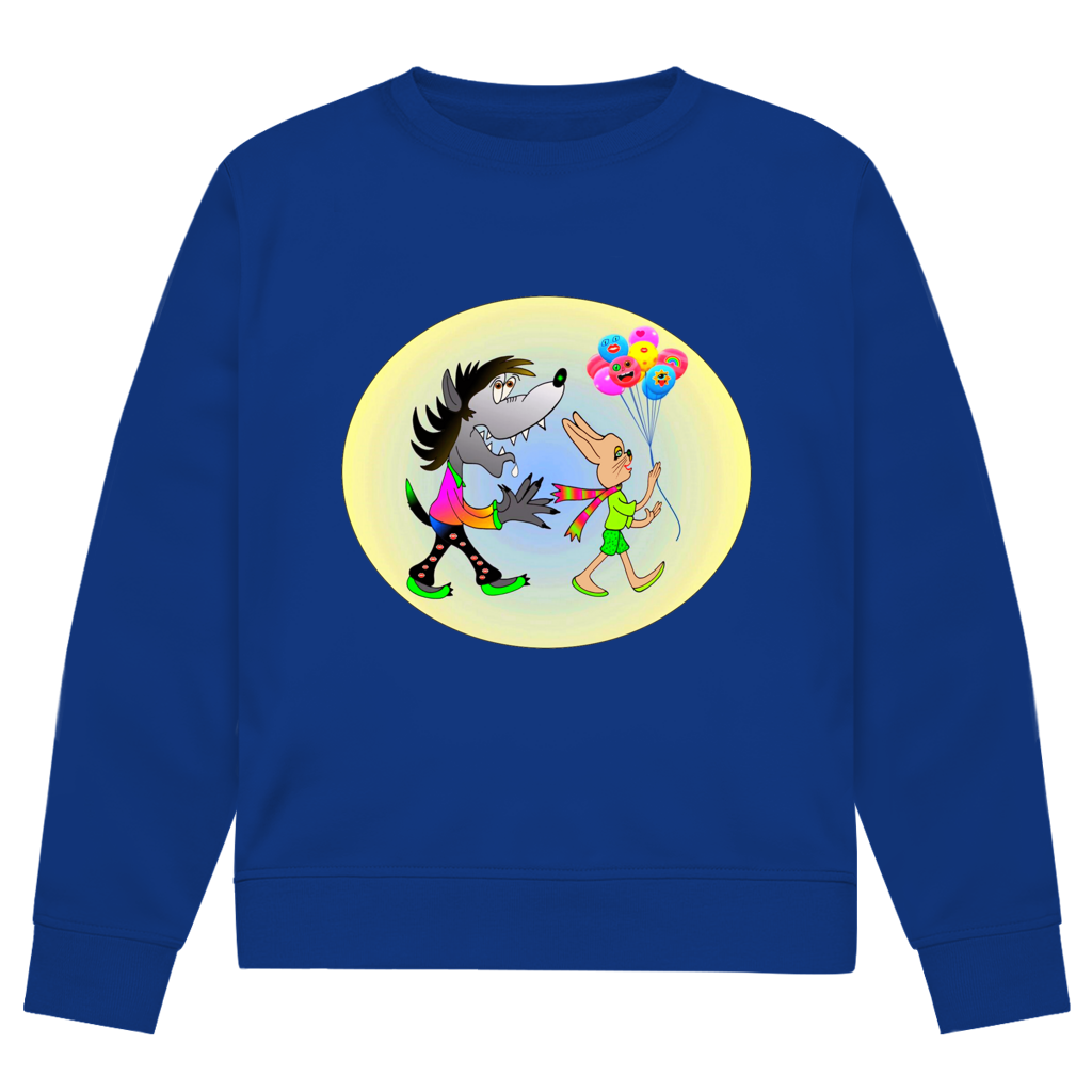 Herren Premium Bio Sweatshirt Hase und Wolf