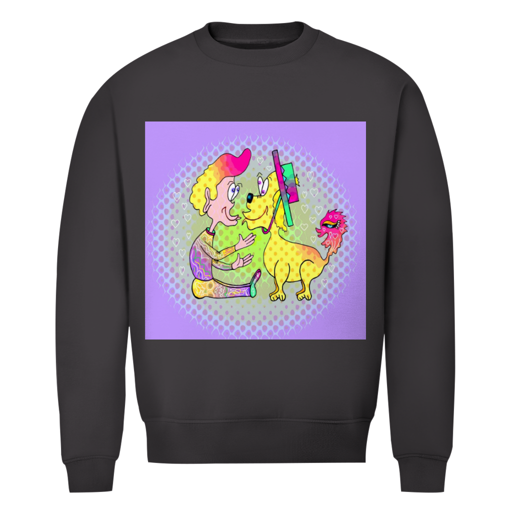 Herren Premium Bio Sweatshirt Picasso dog