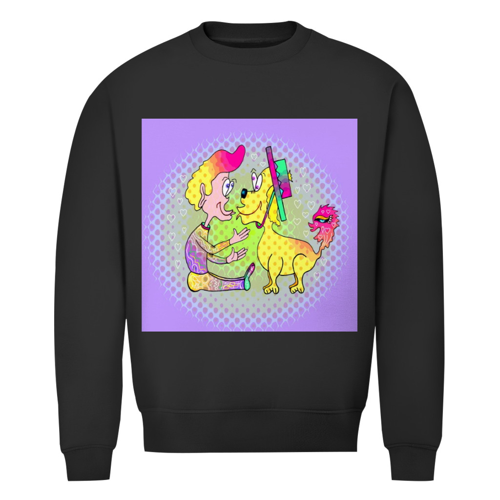 Herren Premium Bio Sweatshirt Picasso dog