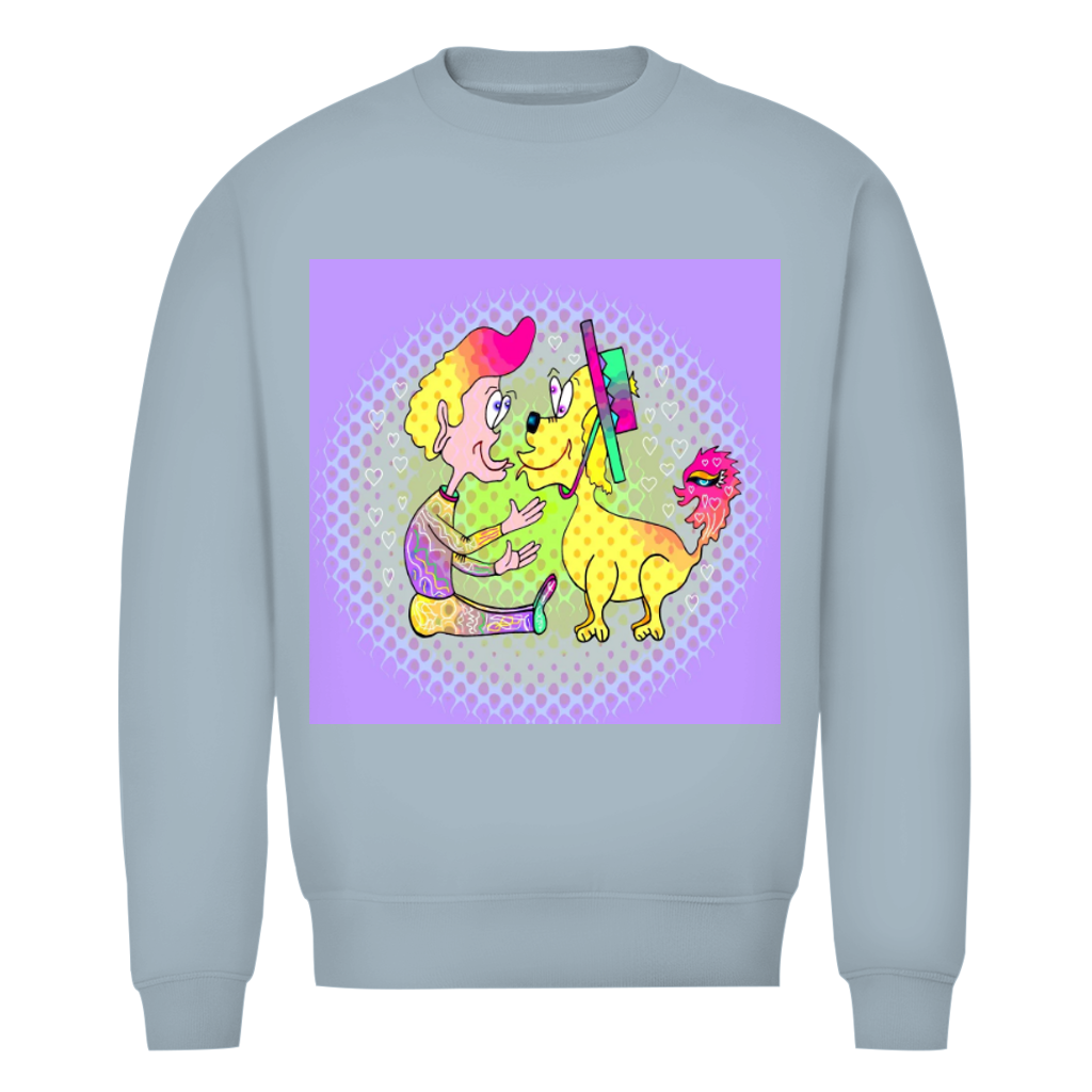Herren Premium Bio Sweatshirt Picasso dog