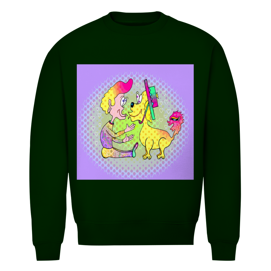 Herren Premium Bio Sweatshirt Picasso dog