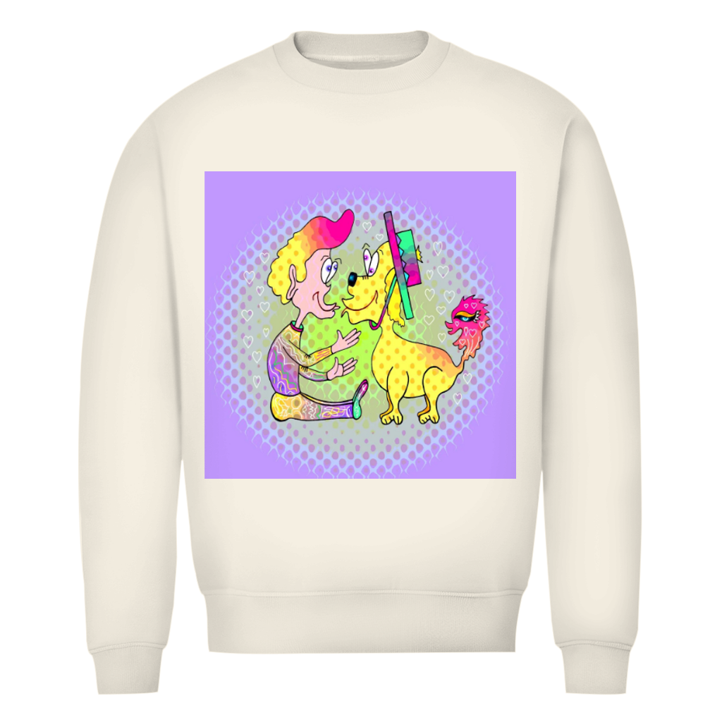 Herren Premium Bio Sweatshirt Picasso dog