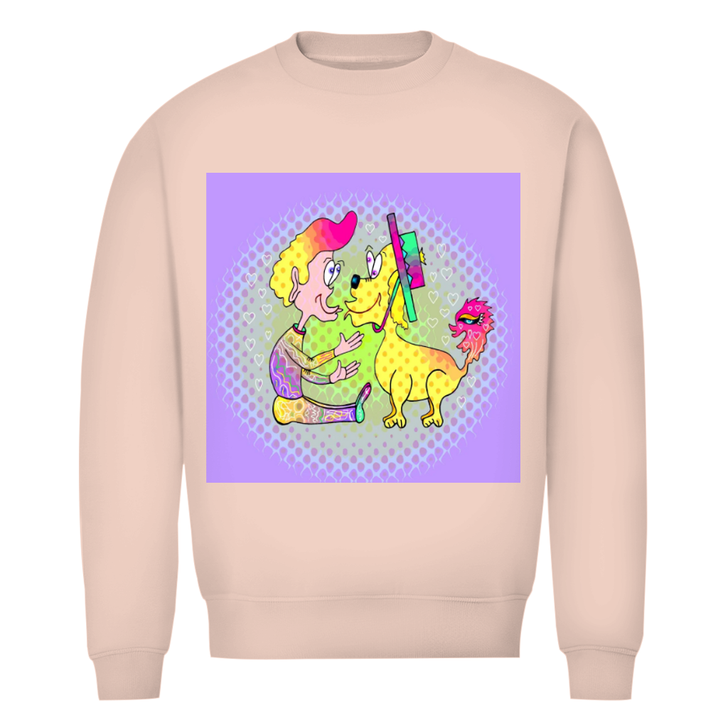 Herren Premium Bio Sweatshirt Picasso dog