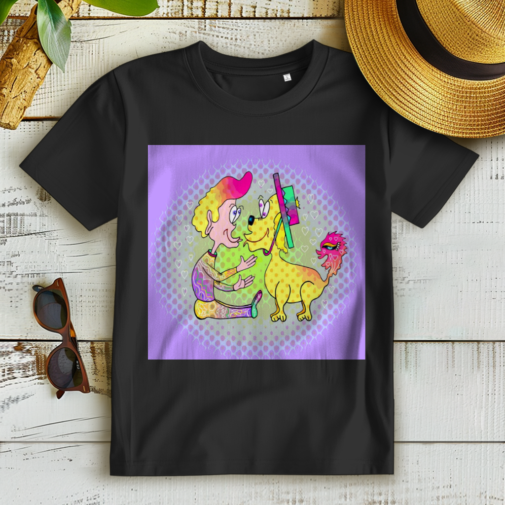 Damen Premium Bio T-Shirt Picasso dog