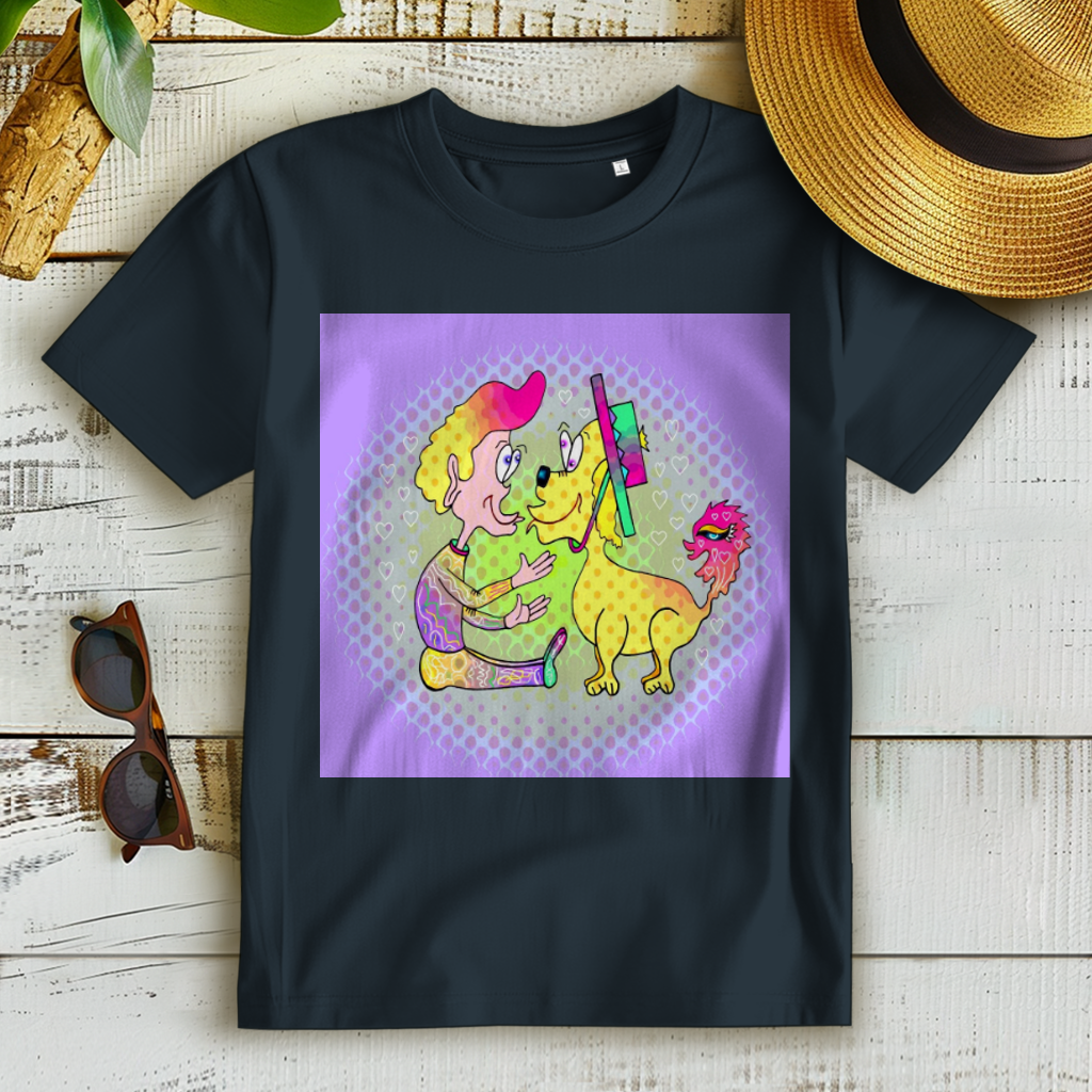Damen Premium Bio T-Shirt Picasso dog