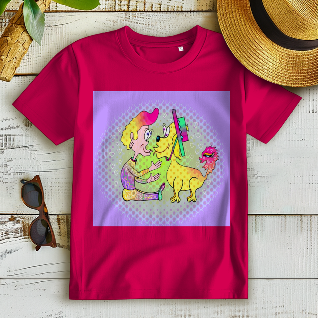 Damen Premium Bio T-Shirt Picasso dog