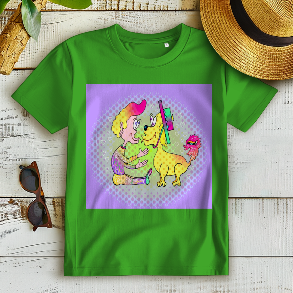 Damen Premium Bio T-Shirt Picasso dog