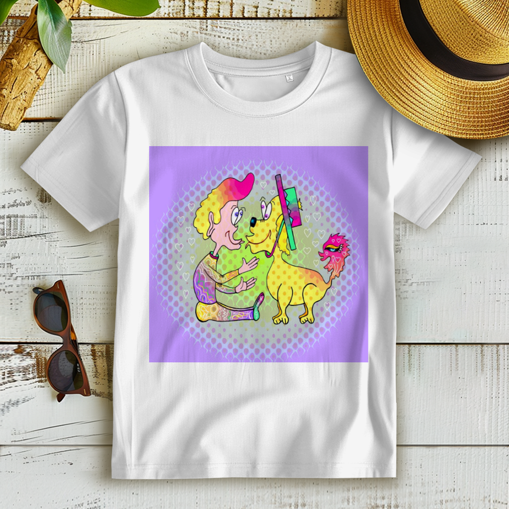 Damen Premium Bio T-Shirt Picasso dog