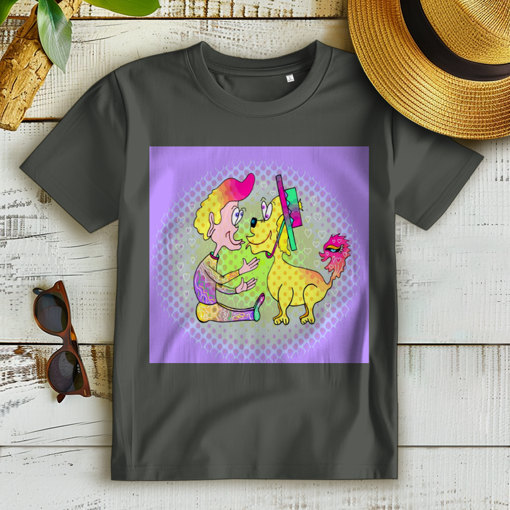 Damen Premium Bio T-Shirt Picasso dog