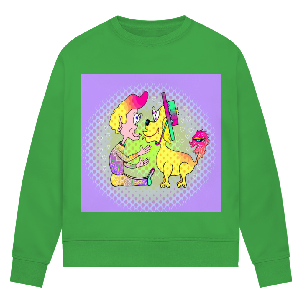 Damen Premium Bio Sweatshirt Picasso dog