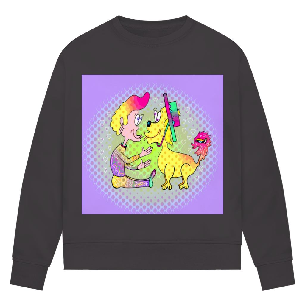 Damen Premium Bio Sweatshirt Picasso dog