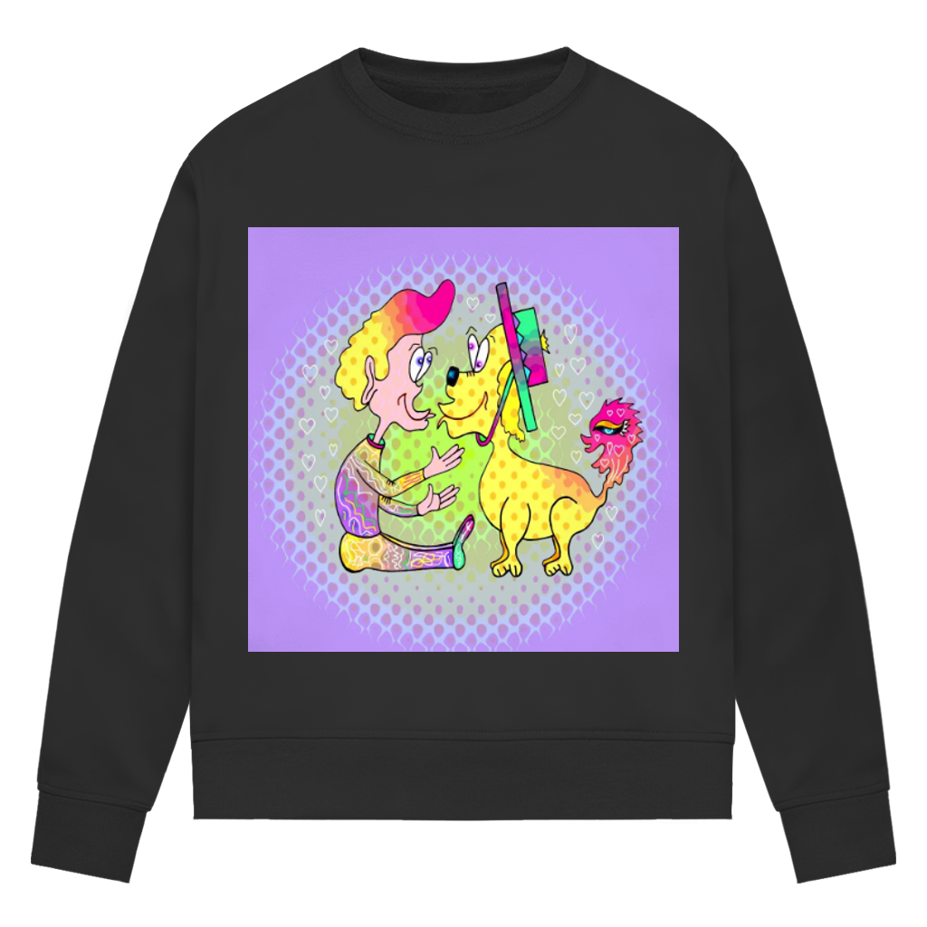 Damen Premium Bio Sweatshirt Picasso dog