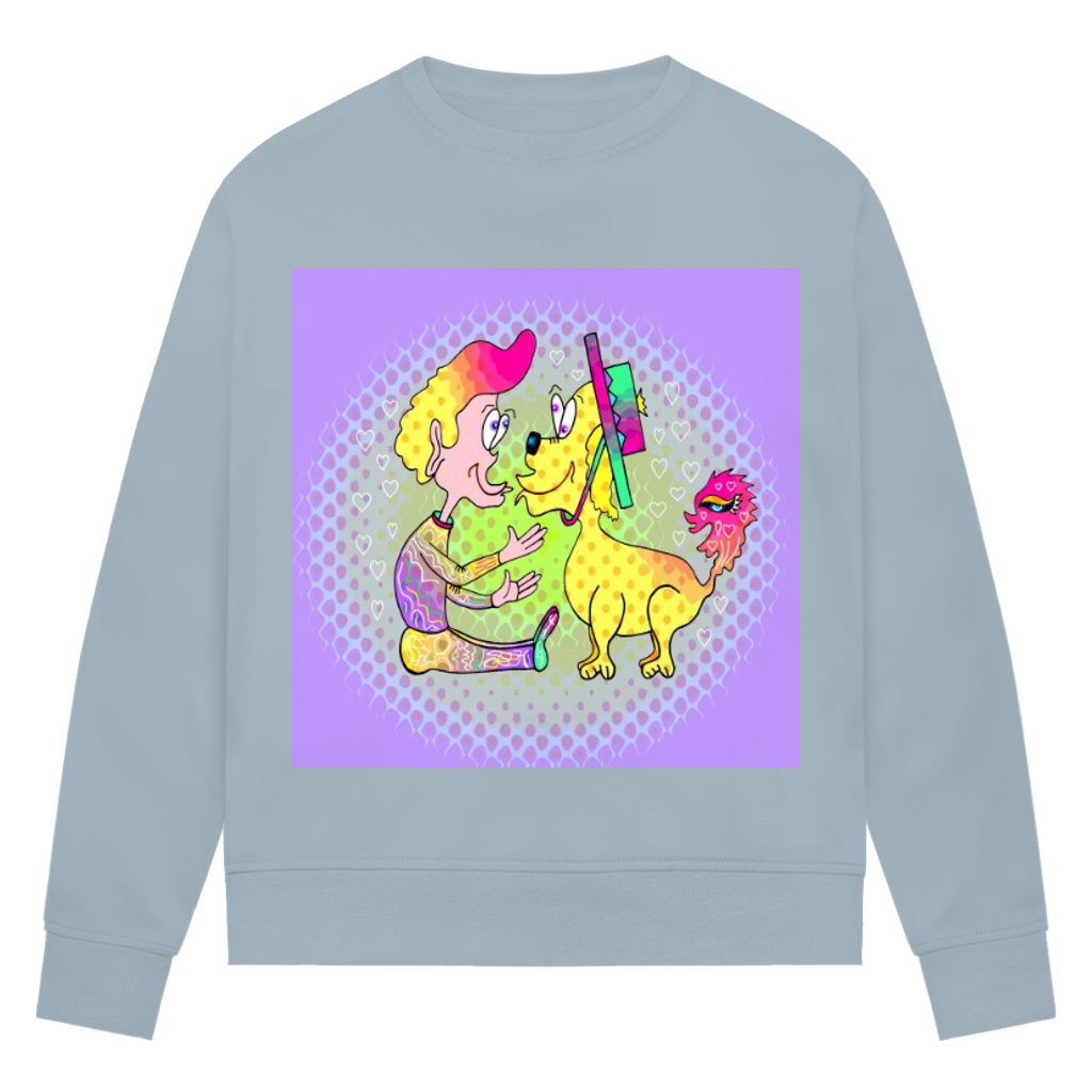 Damen Premium Bio Sweatshirt Picasso dog