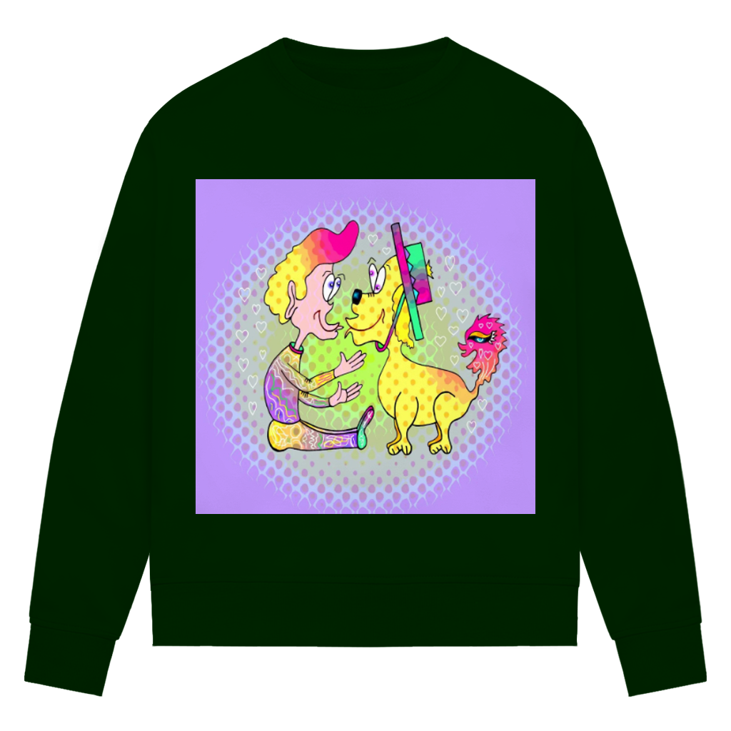 Damen Premium Bio Sweatshirt Picasso dog