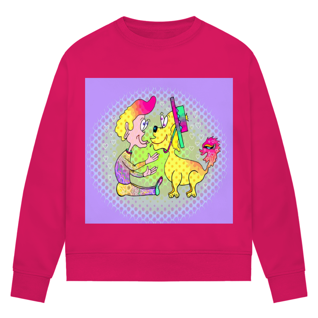 Damen Premium Bio Sweatshirt Picasso dog