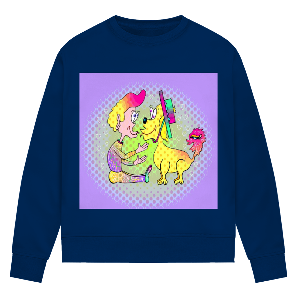 Damen Premium Bio Sweatshirt Picasso dog