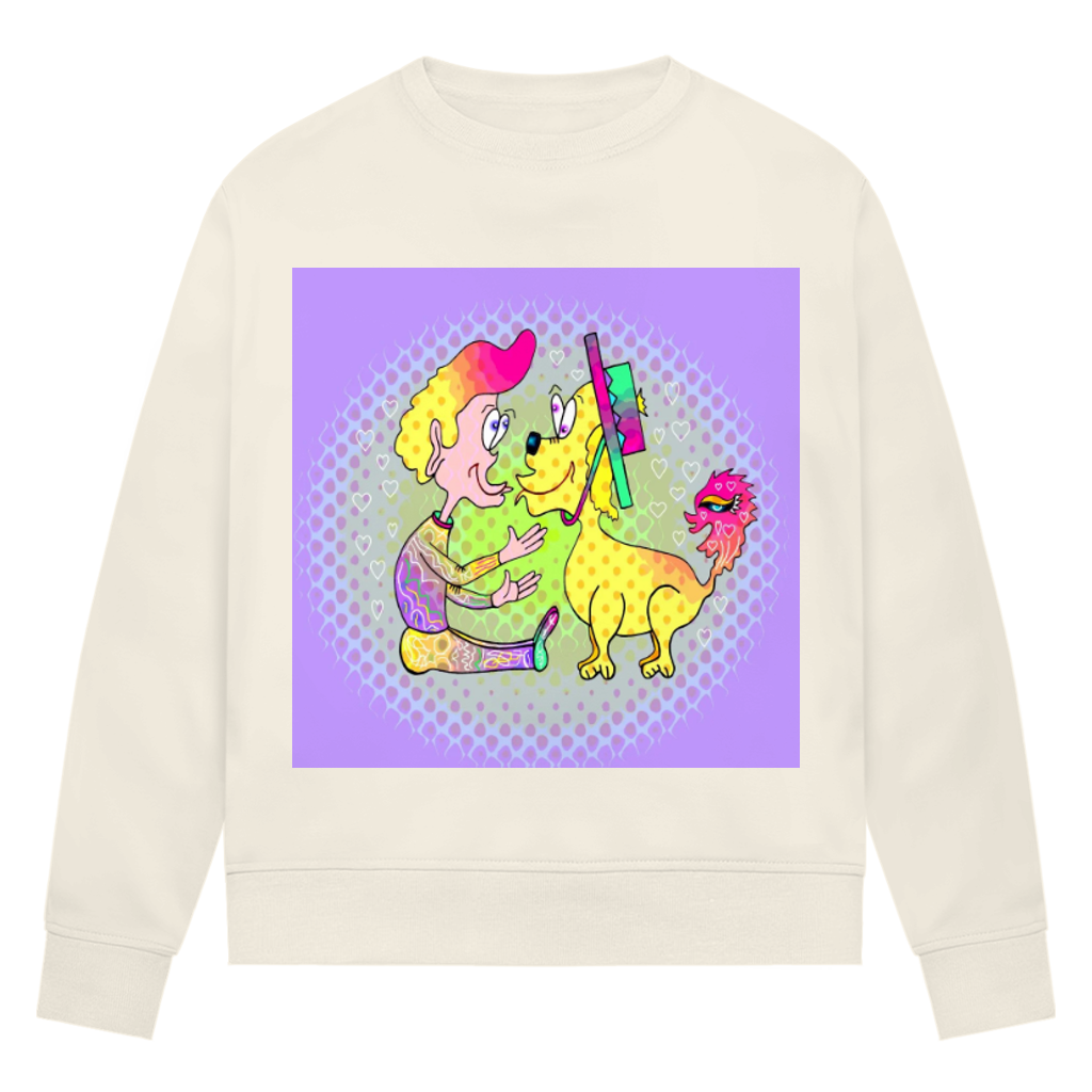 Damen Premium Bio Sweatshirt Picasso dog