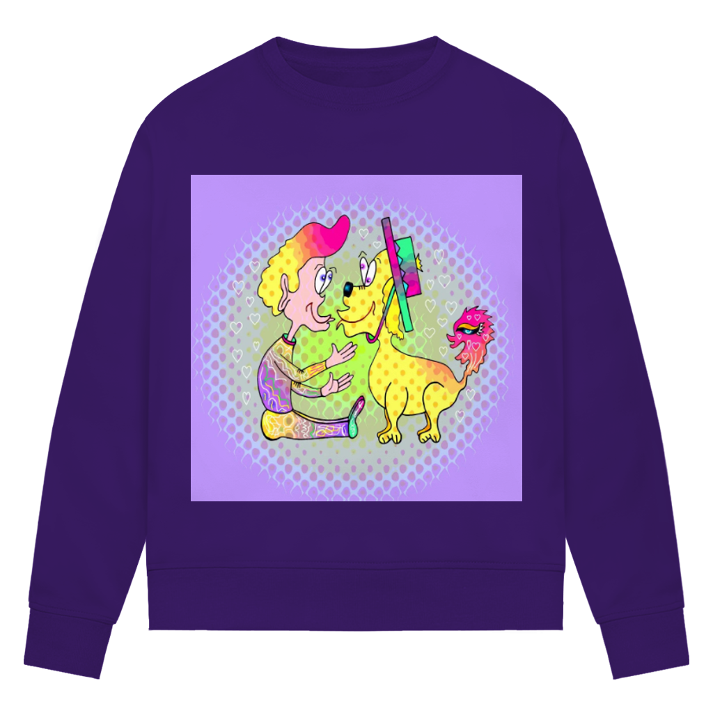 Damen Premium Bio Sweatshirt Picasso dog