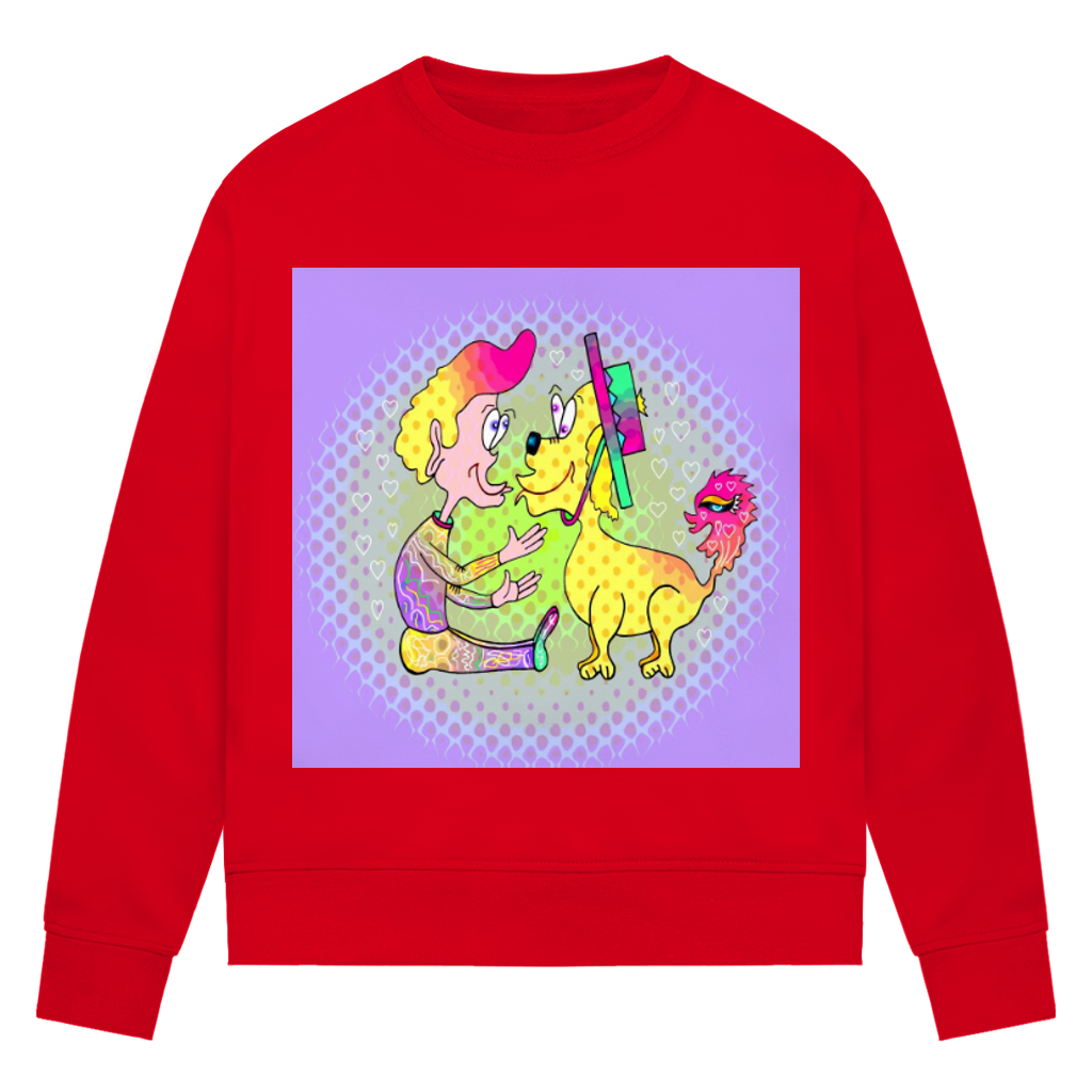 Damen Premium Bio Sweatshirt Picasso dog