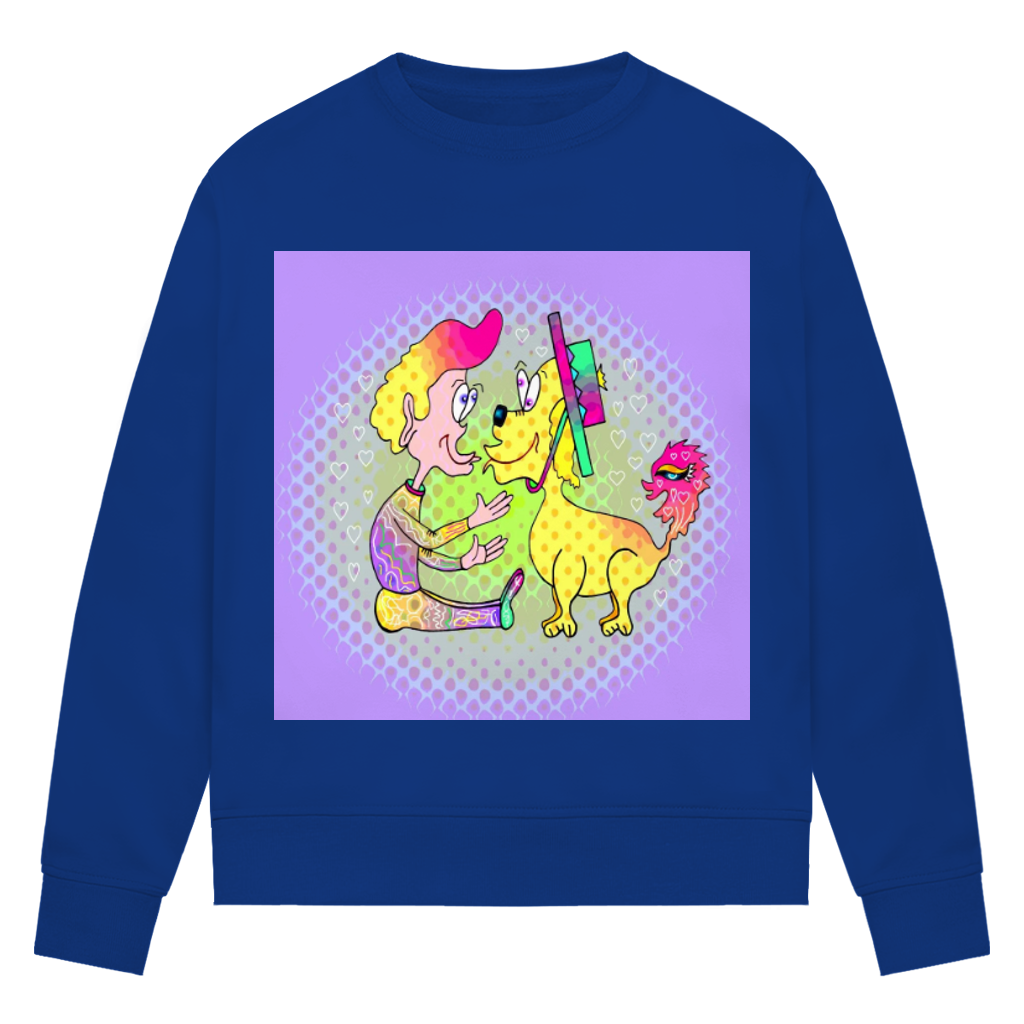 Damen Premium Bio Sweatshirt Picasso dog