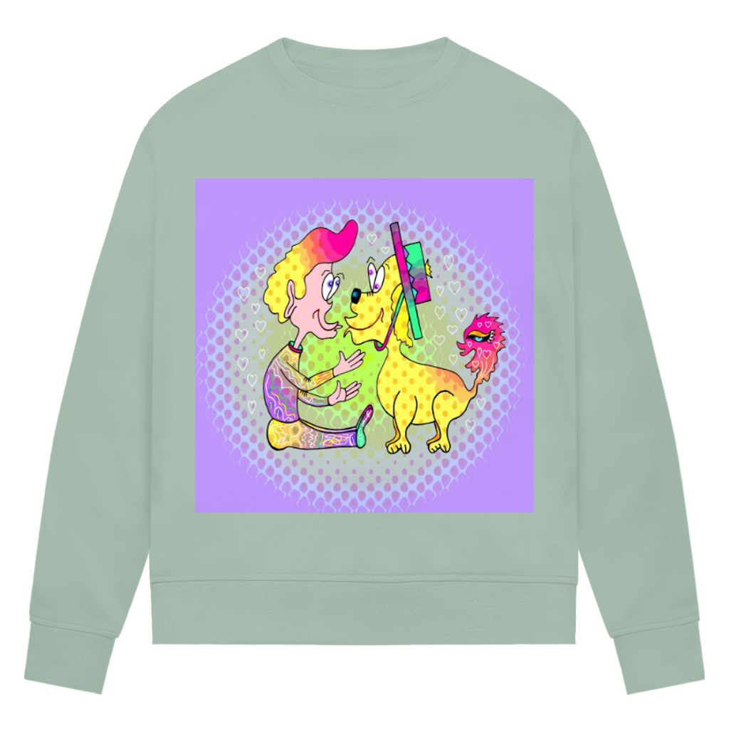 Damen Premium Bio Sweatshirt Picasso dog