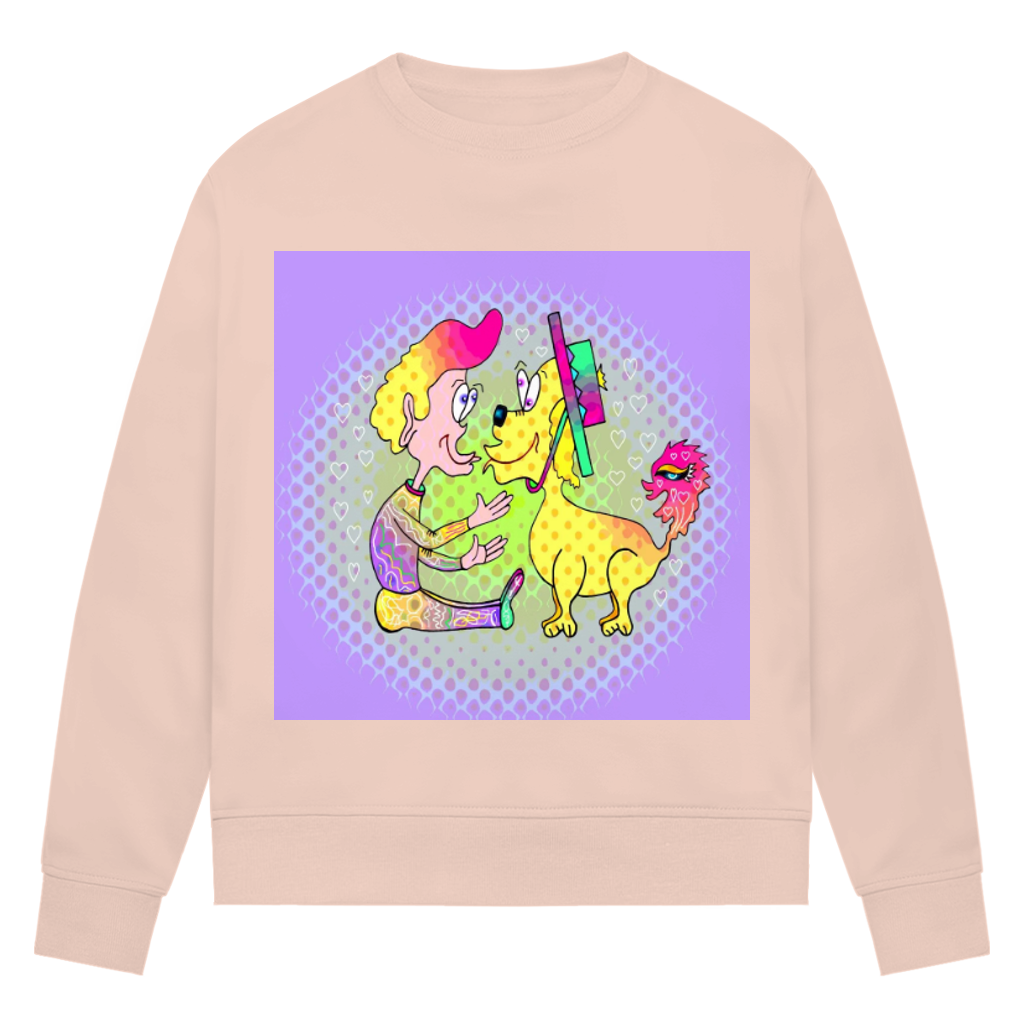 Damen Premium Bio Sweatshirt Picasso dog