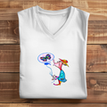 Damen Premium Bio V-Neck T-Shirt Ballonkünstler Manfred
