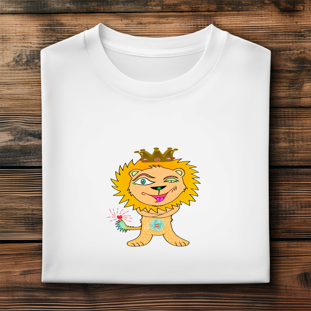Herren Premium Bio T-Shirt Löwen König