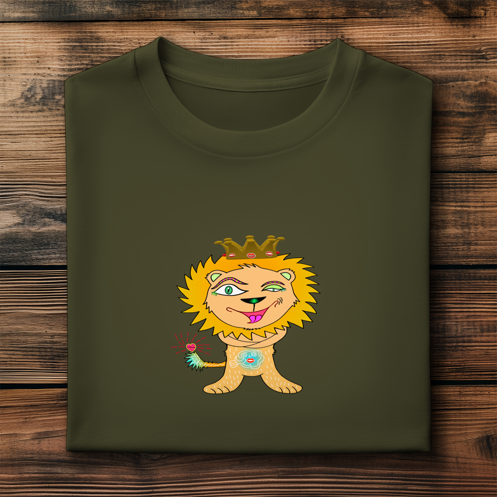 Herren Premium Bio T-Shirt Löwen König