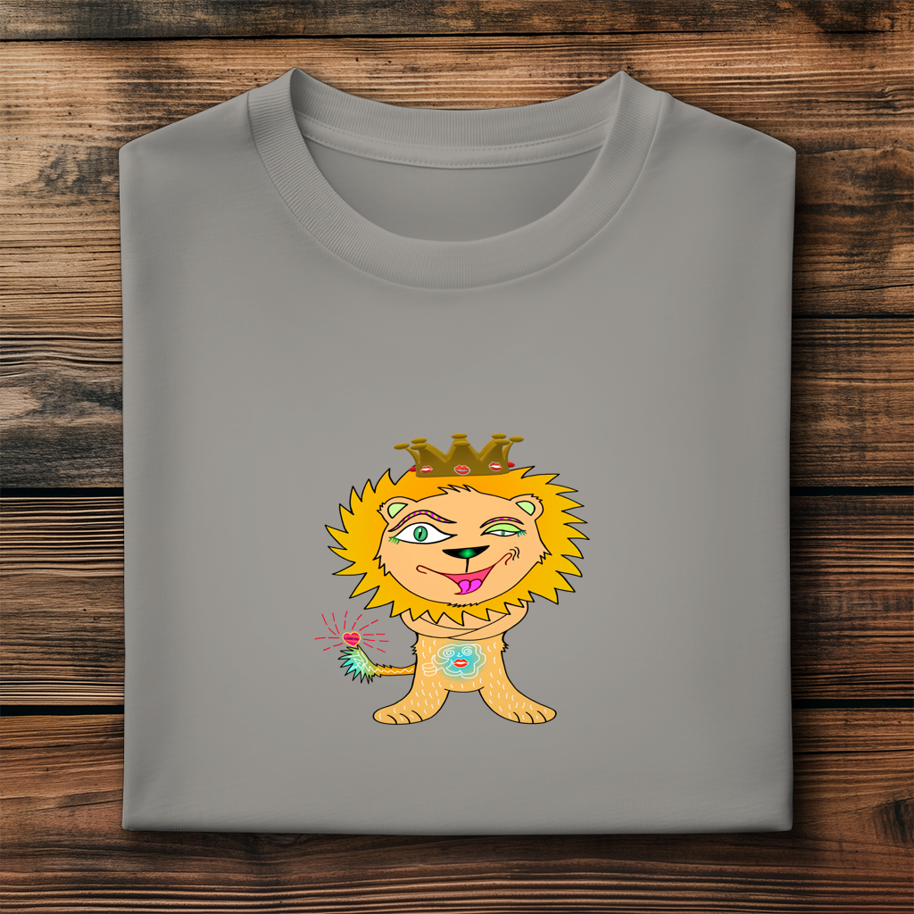 Herren Premium Bio T-Shirt Löwen König