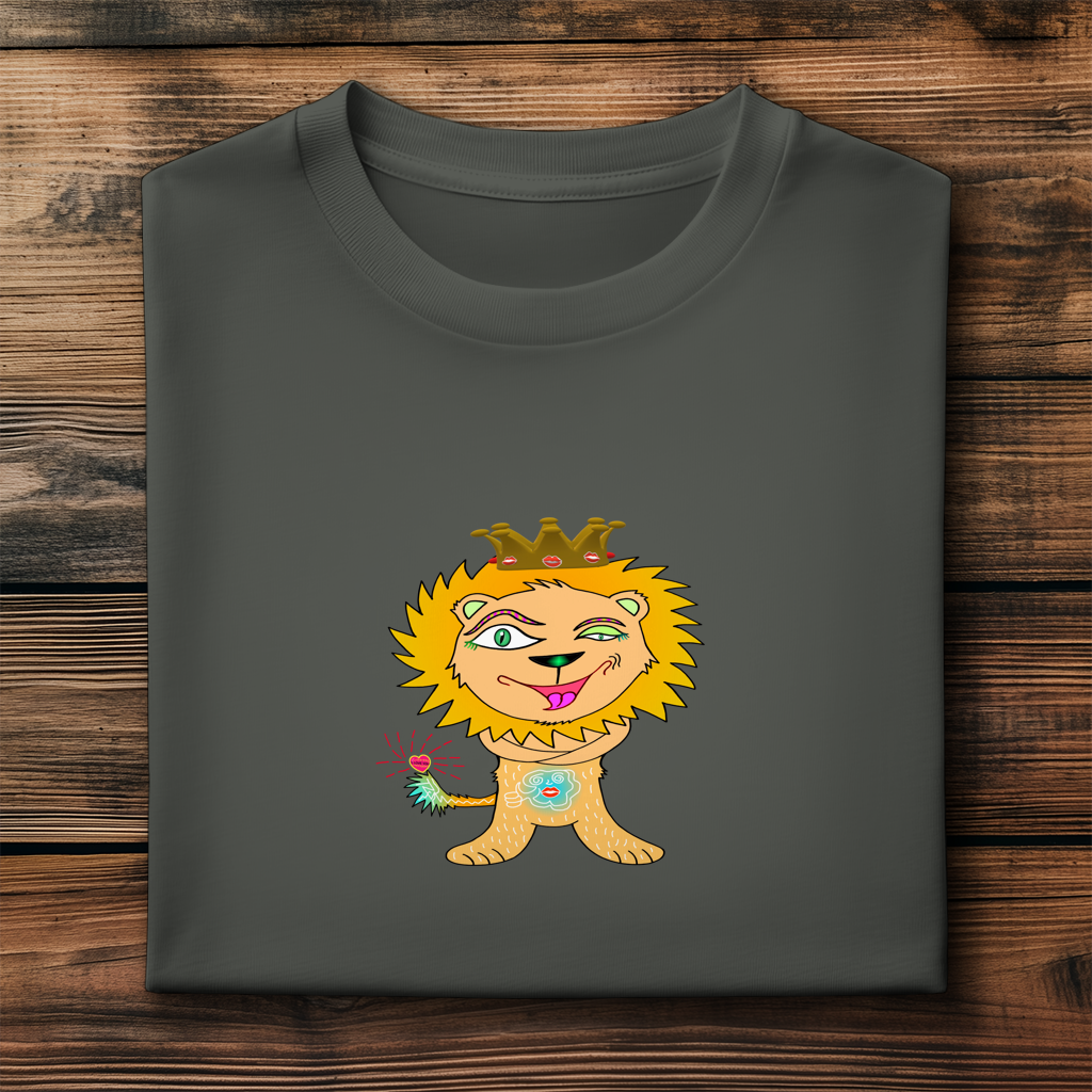 Herren Premium Bio T-Shirt Löwen König