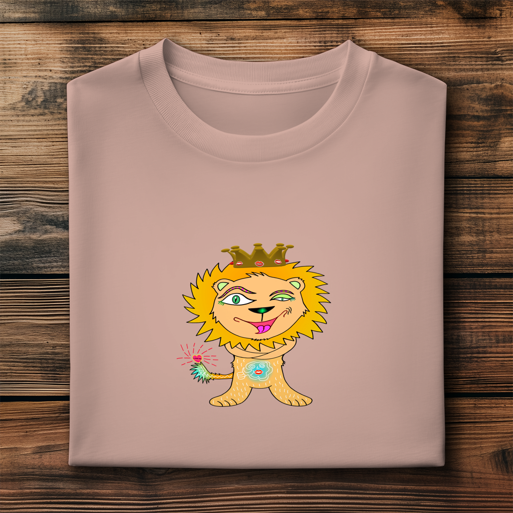 Herren Premium Bio T-Shirt Löwen König