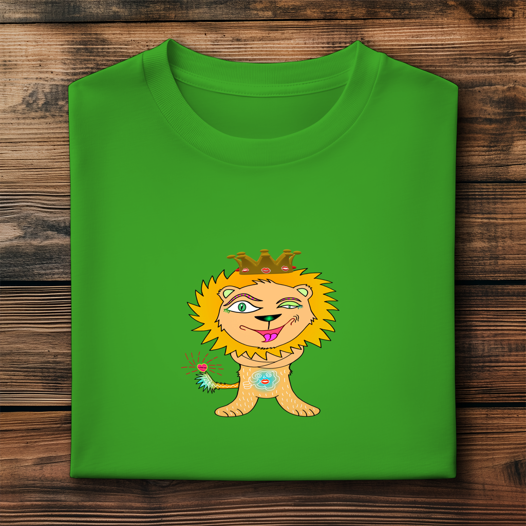 Herren Premium Bio T-Shirt Löwen König