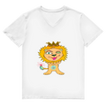 Herren Premium Bio V-Neck T-Shirt Löwen König