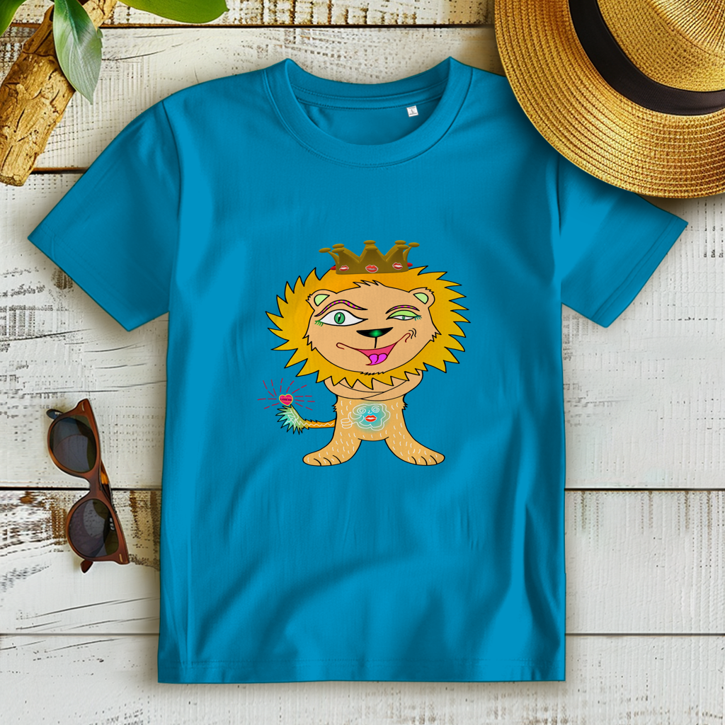 Damen Premium Bio T-Shirt Löwen König