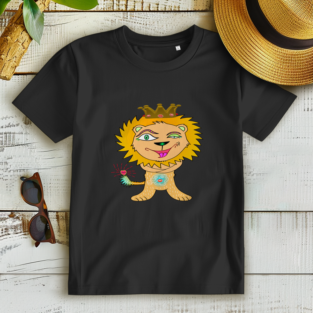 Damen Premium Bio T-Shirt Löwen König
