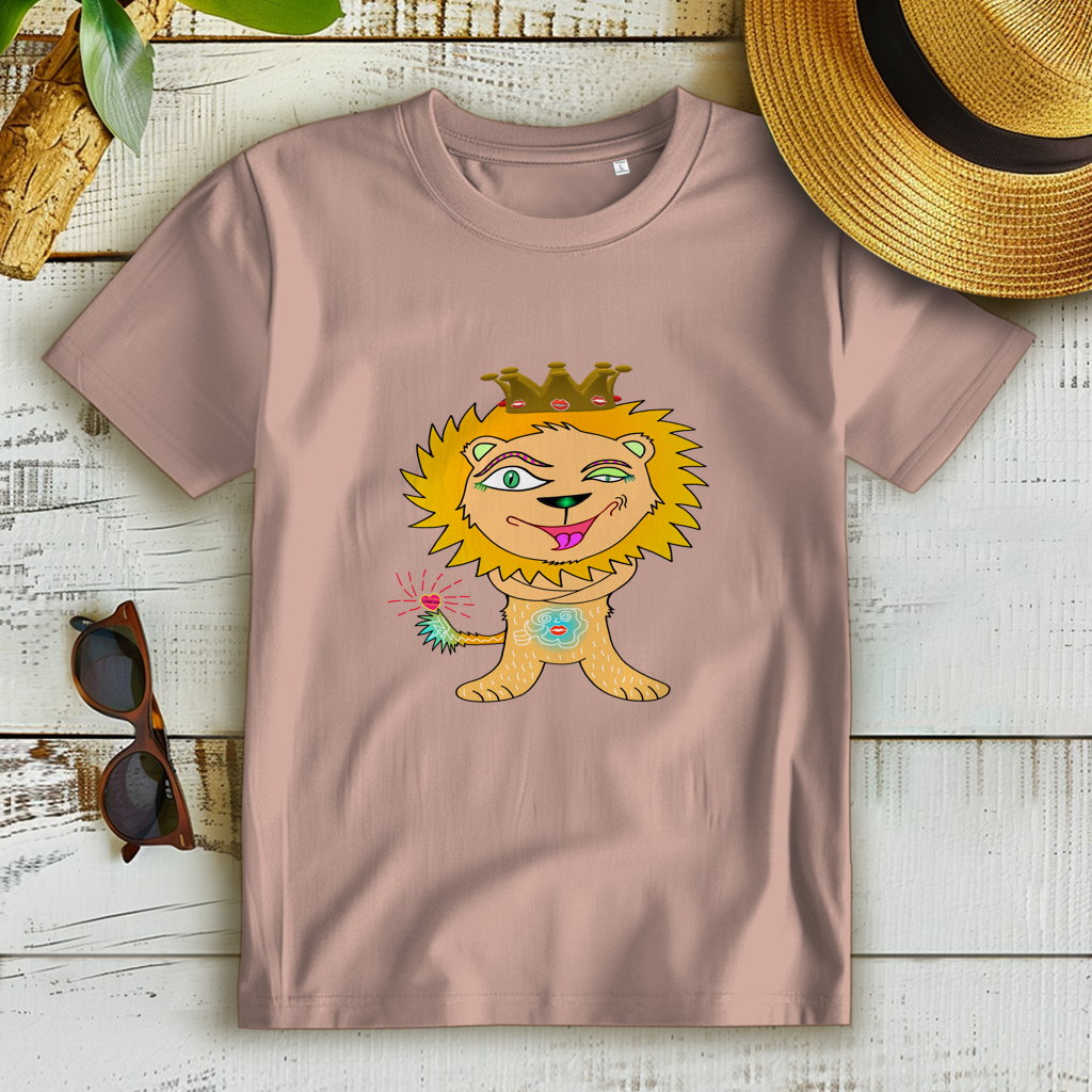 Damen Premium Bio T-Shirt Löwen König