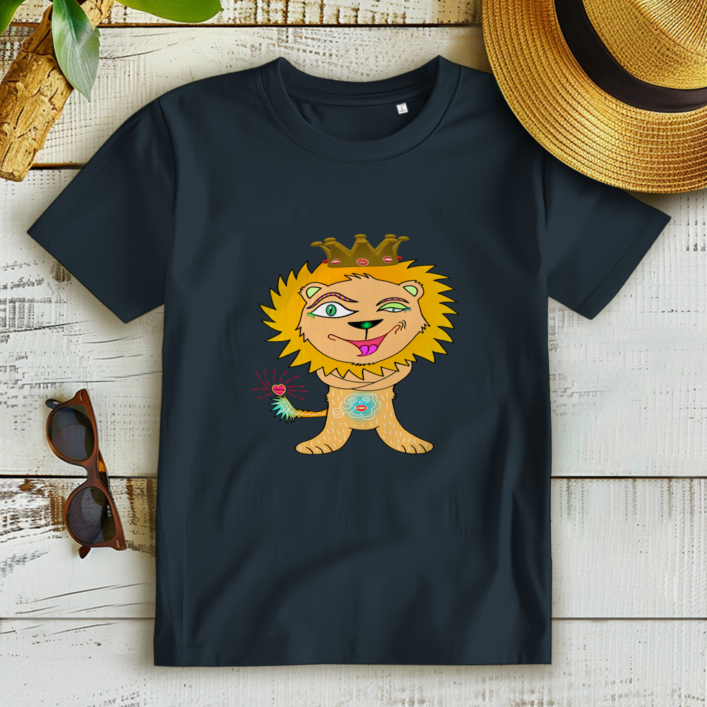 Damen Premium Bio T-Shirt Löwen König