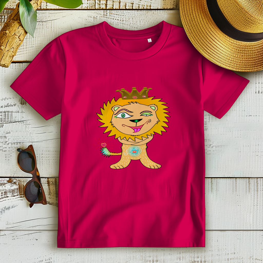 Damen Premium Bio T-Shirt Löwen König