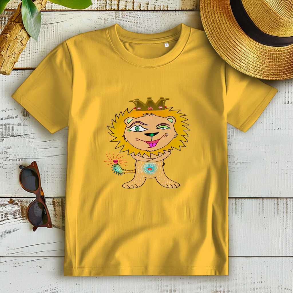 Damen Premium Bio T-Shirt Löwen König