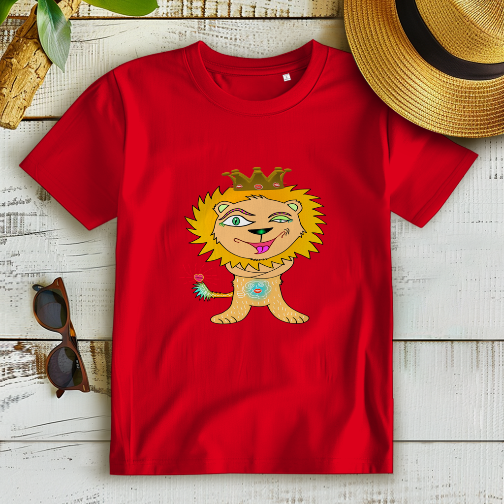 Damen Premium Bio T-Shirt Löwen König