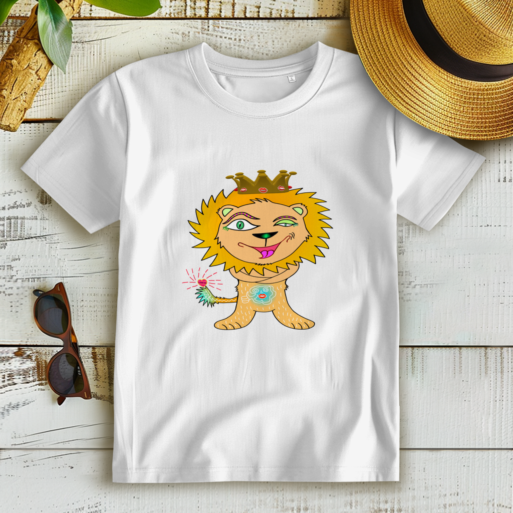Damen Premium Bio T-Shirt Löwen König
