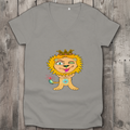 Damen Premium Bio V-Neck T-Shirt Löwen König