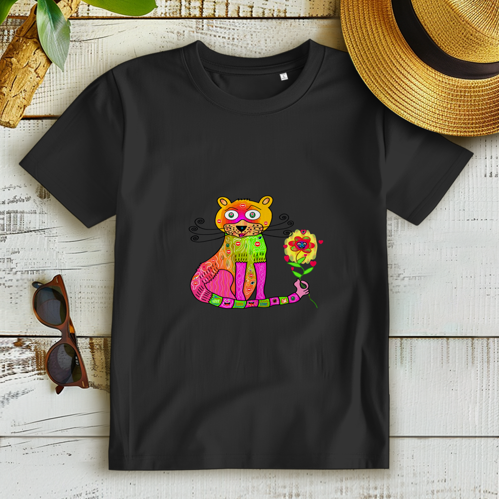 Damen Premium Bio T-Shirt Cats best friend