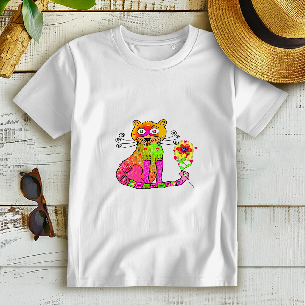 Damen Premium Bio T-Shirt Cats best friend