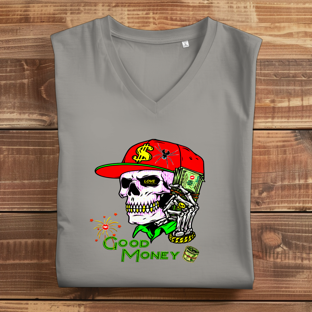 Damen Premium Bio V-Neck T-Shirt Good Money