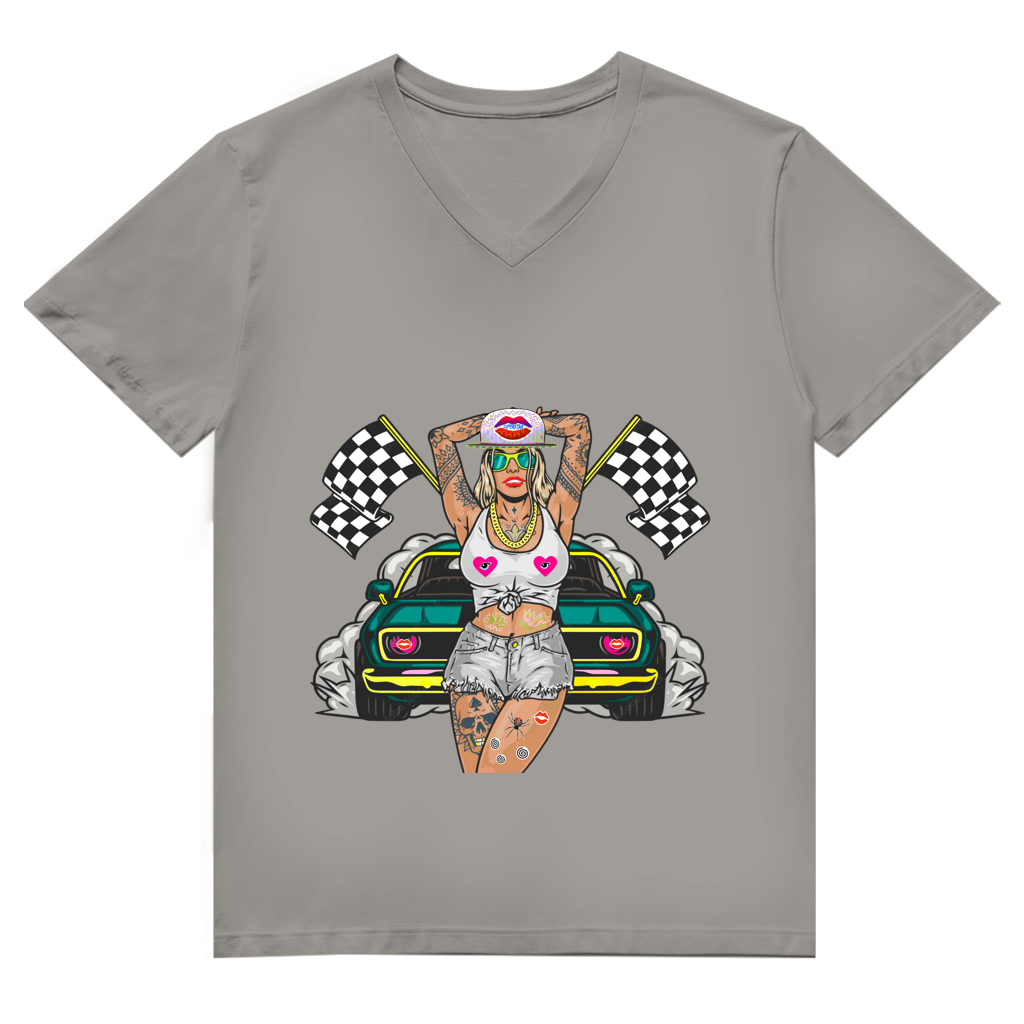 Herren Premium Bio V-Neck T-Shirt Girl