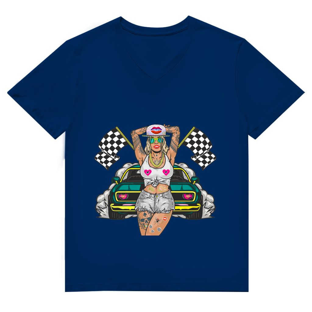 Herren Premium Bio V-Neck T-Shirt Girl